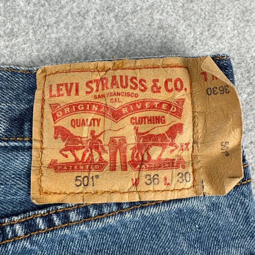Levi's 501 XX Jeans Men's 36x30 Blue Original‎ Fit Button Fly Straight Leg Rodeo